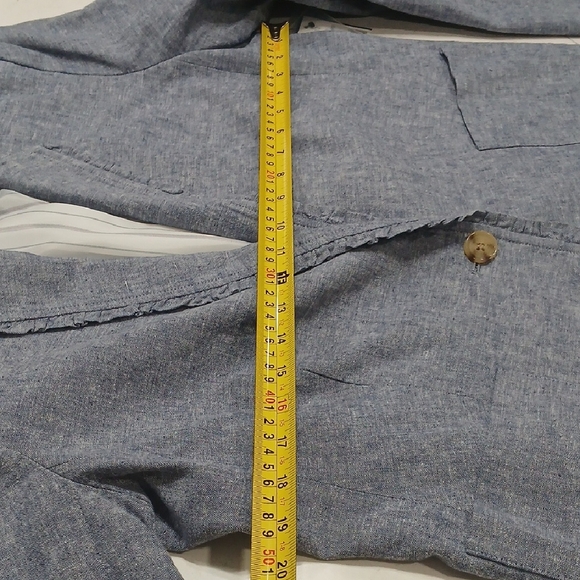 Crown & Ivy Ruffled Bluish Blazer Sz12 New Whith Tag - Picture 8 of 10